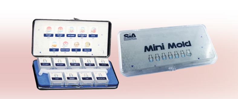 Mini Mold Set. 27 Casules, 3 of each style (9styles) + 1 handle + IFU